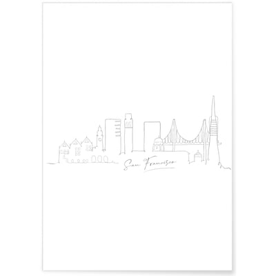 Affiche Line Art San Francisco L'AFFICHERIE