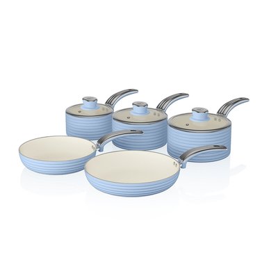 5-Piece Retro Pan Set in Blue SWAN