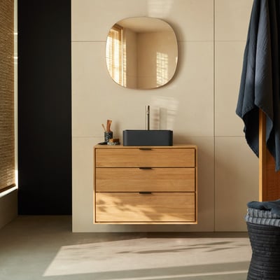 Meuble Salle De Bain en Chêne massif, SENSON TIKAMOON