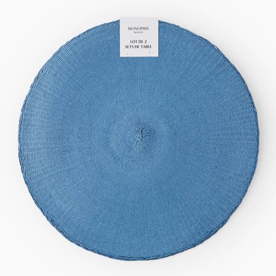 Set de table rond, diamètre 38cm, papier MONOPRIX