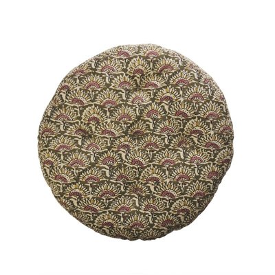 Galette de chaise ronde coton imprimé indien MADAM STOLTZ