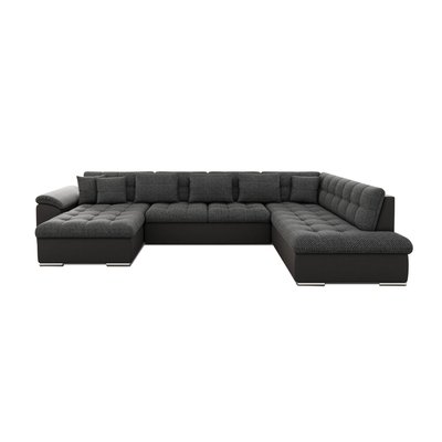 Canapé Panoramique Convertible Simili/tissu et velours 7 places - CHUCK LISA DESIGN
