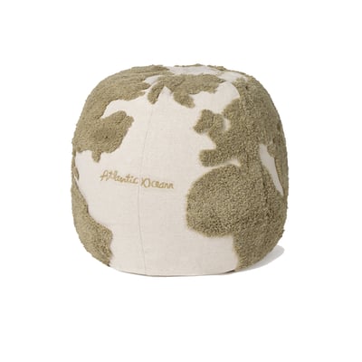Pouf Carte du monde Tapis recyclé BACK TO SCHOOL LORENA CANALS