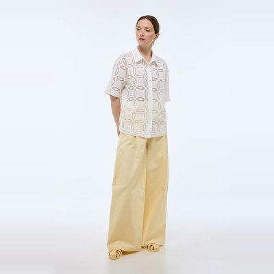 Chemise manches courtes brodée MONOPRIX