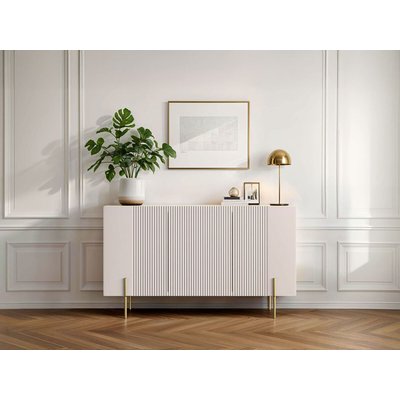 Buffet bas en panneaux de particules et MDF 4 portes 150 cm, MATHILDE BOBOCHIC