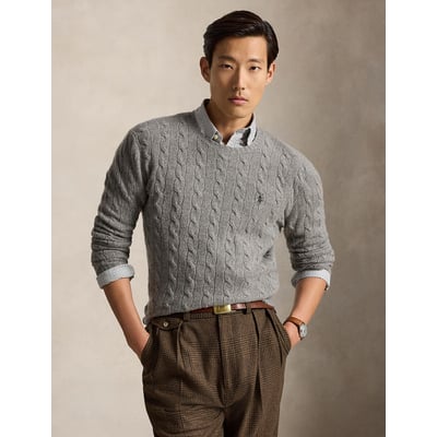  Pull torsadé en laine et cachemire POLO RALPH LAUREN