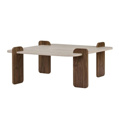 Table basse carrée en bois design MARFA PIER IMPORT