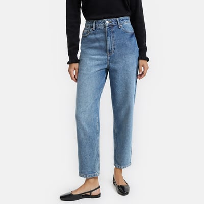 Jeans mom in cotone bio, Signature PAULINE LA REDOUTE COLLECTIONS