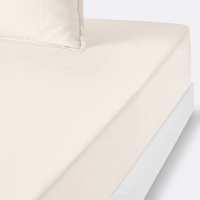 Spannbettlaken Linot aus vorgewaschenem Leinen, Steghöhe 35 cm LA REDOUTE INTERIEURS