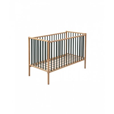 Lit en bois 60x120 cm Rémi Hybride kaki COMBELLE