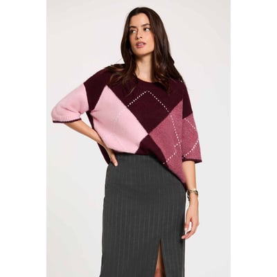 Pull jacquard col rond MORGAN
