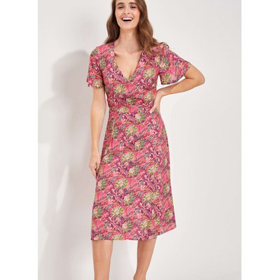 Robe midi fluide imprimée BINTOU LA FIANCÉE