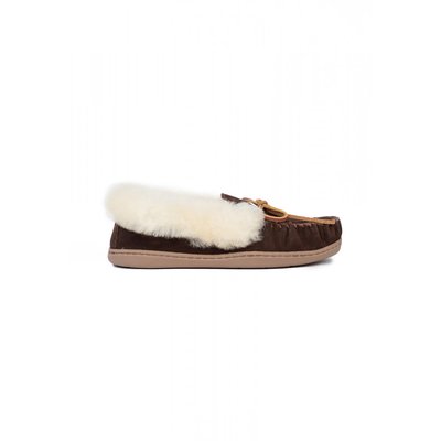 Mocassins montants en cuir suede et laine ALPINE SHEEPSKIN MINNETONKA