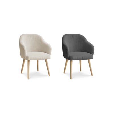 Lot de 2 chaises velours côtelé, SOPHIE BOBOCHIC