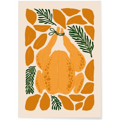 Affiche Poulet Rôti aux Herbes L'AFFICHERIE