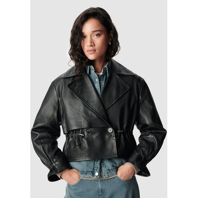 Veste oversize cuir coulisse taille IKKS