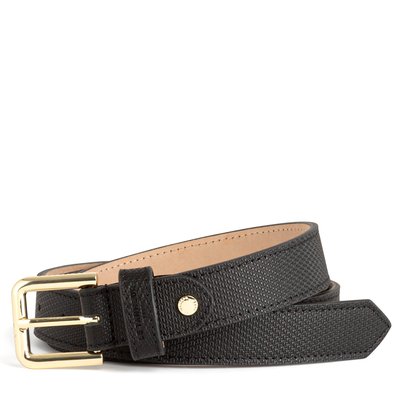 Ceinture femme avec boucle carrée en cuir signature t LE TANNEUR