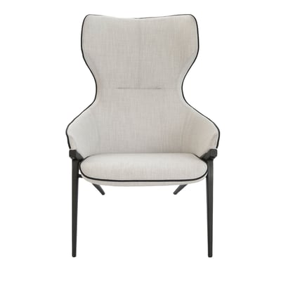 Fauteuil en tissu gris ANGEL CERDA