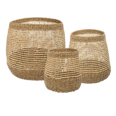Set de 3 paniers ronds ajourés ATMOSPHERA
