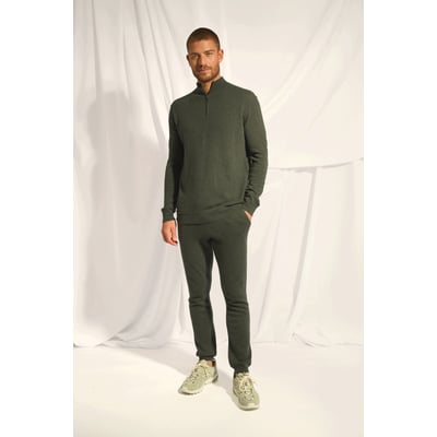 Pull Camionneur Kaki Chiné Nour JUST CASHMERE