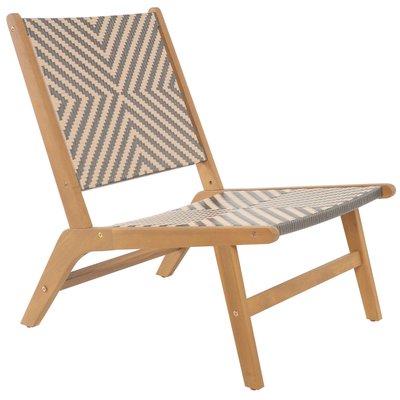 Fauteuil intérieur extérieur, acacia et fibres, AGUILARES NORDLYS