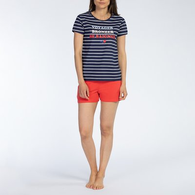 Baignade Cotton Short Pyjamas with Short Sleeves MELISSA BROWN