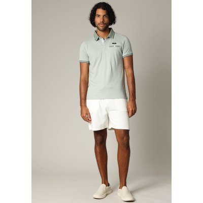 Polo en coton avec col, poche avant et manches à détails contrastants DREX DEELUXE