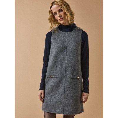 Robe courte sans manches lainage double face CYRILLUS