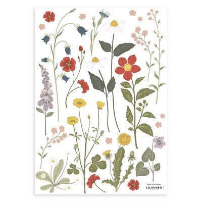 Stickers muraux fleurs sauvages WILDFLOWERS LILIPINSO