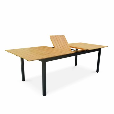 Table de jardin extensible bois d'eucalyptus et aluminium 8-10 places TABLE SEVILLA SWEEEK