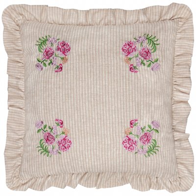 Martha Embroidered Ruffle Cushion WYLDER