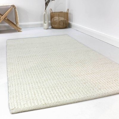 Tapis jute et laine tissé main rectangulaire ,  GOBI ESPRIT