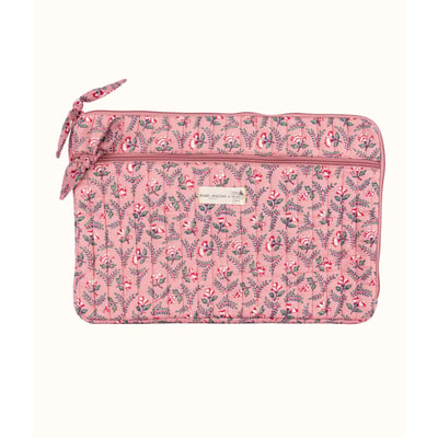 Pochette d'ordinateur Toile de Jouy depuis 1760 - Flora BINDI ATELIER