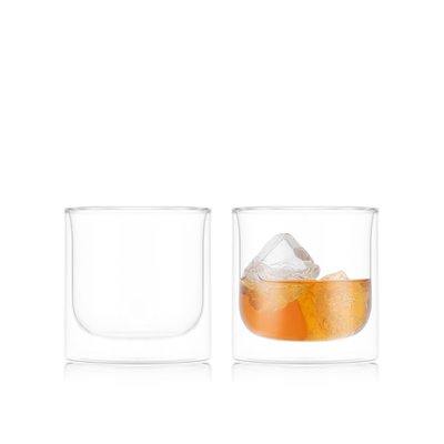 Bodum 0.3 L Transparent SKÅL Set de 2 verres à whisky double paroi BODUM