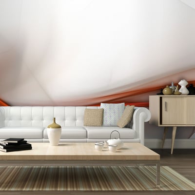 Papier peint intissé panoramique Abstractions Elegant orange design EDEN