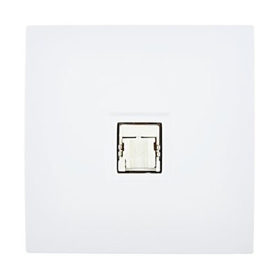 Prise Simple Rj45 Catégorie 6 Karo Blanc Satin MODELEC