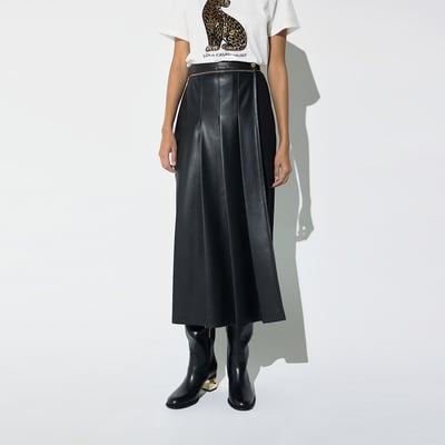 Jupe midi combiné plissée avec chaîne à la ceinture LOLA CASADEMUNT