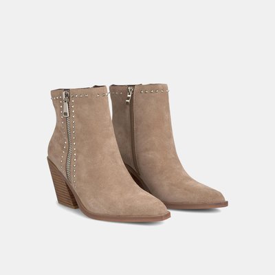 Bottines en cuir à talon bloc ALMA EN PENA