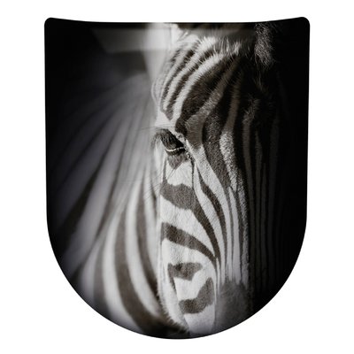 Abattant easy clip avec descente assistée tête de zèbre HOME MAISON