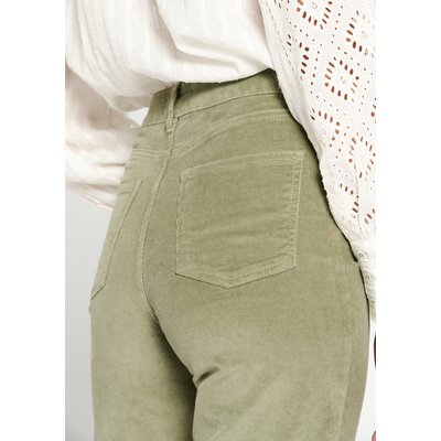 Pantalon droit en velours milleraies LOLALIZA