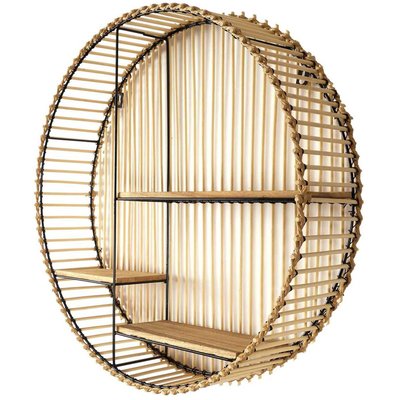 Etagère ronde en métal et MDF Java CMP