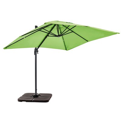 Parasol déporté rotatif 360° et 4 dalles remplissable, AMALYA OVIALA