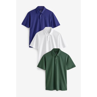 Polo en jersey à manches courtes, lot de 3 NEXT