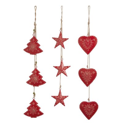 Suspension de Noël en métal (Lot de 3) AUBRY GASPARD