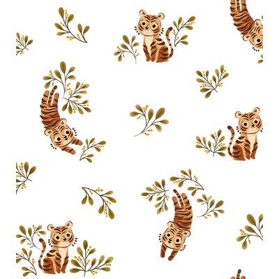 Papier peint enfant motif petit tigre FELIDAE LILIPINSO