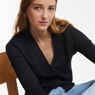 Кардиган с V-образным вырезом LA REDOUTE COLLECTIONS