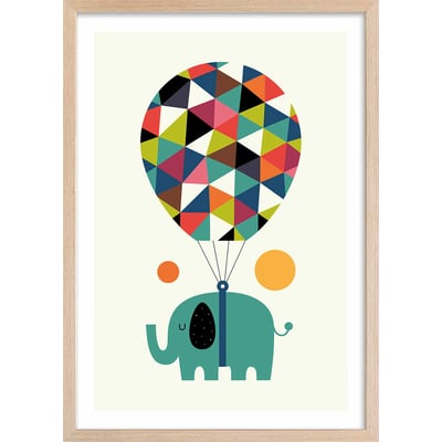 Affiche enfant hot air balloon jumbo HEXOA