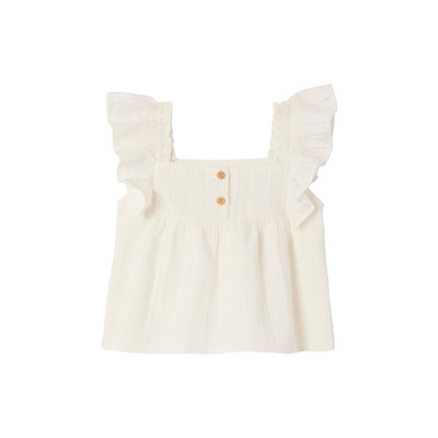 Blouse épaules volantées VERTBAUDET