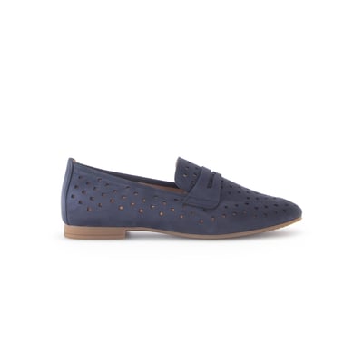 Mocassins en  à talon décroché effet galvanisé GABOR