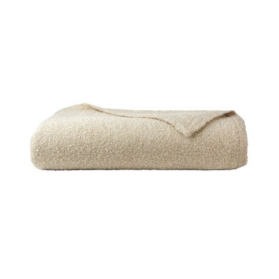 Couvre lit en acrylique beige, TOUNDRA OLIVIER DESFORGES